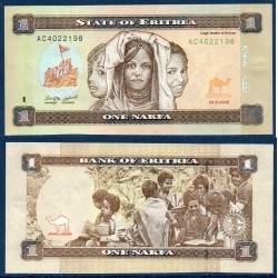 Erythrée Pick N°13, neuf Billet de banque de 1 nakfa 2015