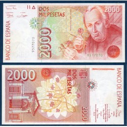 Espagne Pick N°162, Sup Billet de banque de 2000 pesetas 1992