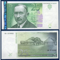 Estonie Pick N°84a, neuf Billet de banque de 25 Krooni 2002