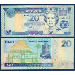Fidji Pick N°107a, Billet de banque de 20 Dollars 2002