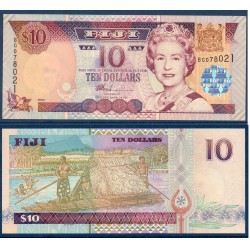 Fidji Pick N°106a, Billet de banque de 10 Dollars 2002