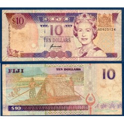 Fidji Pick N°98b, Billet de banque de 10 Dollars 1996