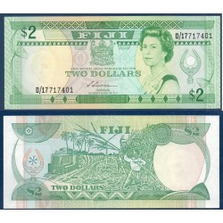 Fidji Pick N°87a, Neuf Billet de banque de 2 Dollars 1988