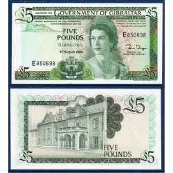 Gibraltar Pick N°21b, neuf Billet de banque de 5 pounds 1988