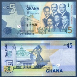 Ghana Pick N°38f, Billet de banque de 5 Cedis 2015