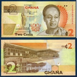 Ghana Pick N°37Ab, Billet de banque de 2 Cedis 2013