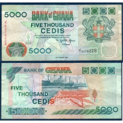 Ghana Pick N°31c, TTB Billet de banque de 5000 Cedis 1996