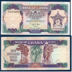 Ghana Pick N°28c, Billet de banque de 500 Cedis 1991-1994