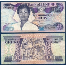 Ghana Pick N°26a, TB Billet de banque de 100 Cedis 1983-1986