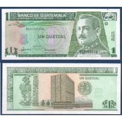 Guatemala Pick N°80, Billet de banque de 1 Quetzal 1992