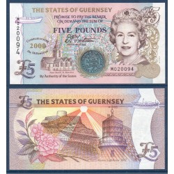 Guernesey Pick N°60, Billet de banque de 5 livres 2000