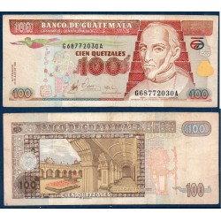 Guatemala Pick N°103, Billet de banque de 100 Quetzales 1998