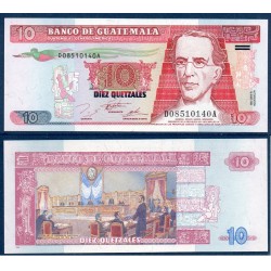 Guatemala Pick N°89a, Neuf Billet de banque de 10 Quetzales 1995