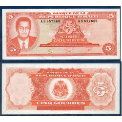 Haïti Pick N°241a, Billet de banque de 5 Gourdes 1979