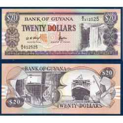 Guyana Pick N°30b1 Billet de banque de 20 Dollars 1996