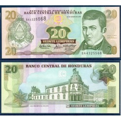 Honduras Pick N°92, Billet de banque de 20 Lempiras 2004