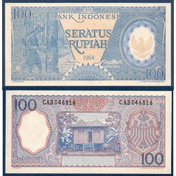 Indonésie Pick N°98, Billet de banque de 100 Rupiah 1964
