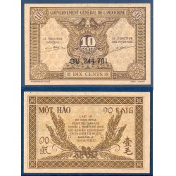 Indochine Pick N°89a, neuf Billet de banque de 10 centimes 1942
