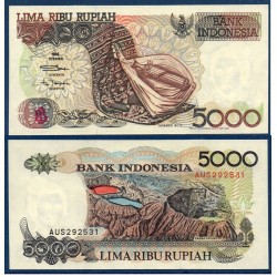 Indonésie Pick N°130i, Billet de banque de 5000 Rupiah 2000