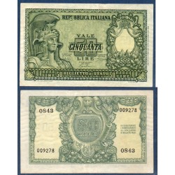 Italie Pick N°91a, Billet de banque de 50 Lire 1951