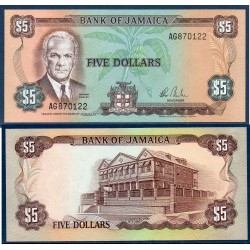 Jamaique Pick N°66, Billet de banque de 5 dollars 1984