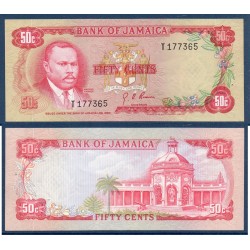 Jamaique Pick N°53a, Billet de banque de 50 cents 1970