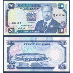 Kenya Pick N°25e, Billet de banque de 20 Shillings 1992