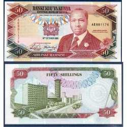 Kenya Pick N°26a, Billet de banque de 50 Shillings 1990