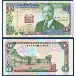 Kenya Pick N°24e, Billet de banque de 10 Shillings 1993