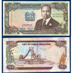 Kenya Pick N°29e, TTB Billet de banque de 200 Shillings 1993