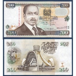 Kenya Pick N°38f, Sup Billet de banque de 200 Shillings 2001