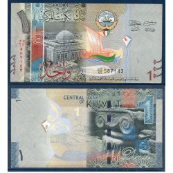 Koweit Pick N°31a Billet de banque de 1 Dinar 2014