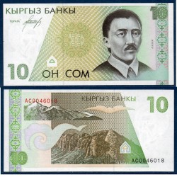 Kirghizistan Pick N°9 Billet de banque de 10 som 1994