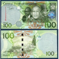 Lesotho Pick N°24b Billet de banque de 100 Maloti 2013
