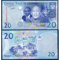 Lesotho Pick N°22b, Billet de banque de 20 Maloti 2013