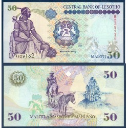 Lesotho Pick N°17d, Billet de banque de 50 Maloti 2001