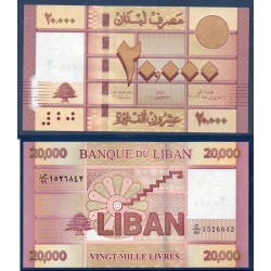 Liban Pick N°93a, Billet de banque de 20000 Livres 2012