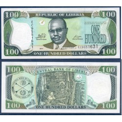 Liberia Pick N°30g, Billet de banque de 100 Dollars 2011