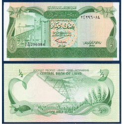 Libye Pick N°43b, Neuf Billet de banque de 1/2 dinar 1981