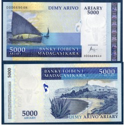 Madagascar Pick N°91c, Billet de banque de 5000 Ariary Francs 2009