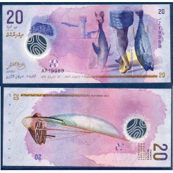 Maldives Pick N°27, TTB Billet de banque de 20 rufiyaa 2015