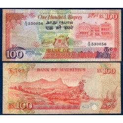 Maurice Pick N°38, TB Billet de banque de 100 Rupees 1986