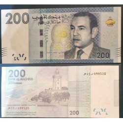 Maroc Pick N°77, Billet de banque de 200 Dirhams 2013