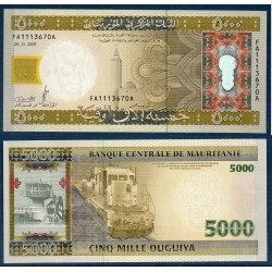Mauritanie Pick N°15a, Billet de banque de 5000 Ouguiya 2009