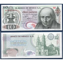 Mexique Pick N°63d, Billet de Banque de 10 pesos 3.2.1971