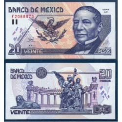 Mexique Pick N°106b, Billet de Banque de 20 pesos 1996