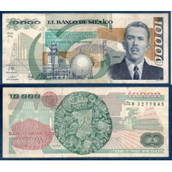 Mexique Pick N°90d, TTB Billet de Banque de 10000 pesos 1988