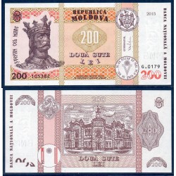 Moldavie Pick N°26, Billet de Banque de 200 Lei 2015