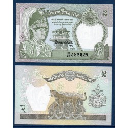 Nepal Pick N°29d, Billet de banque de 2 rupees 1981-1990