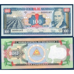 Nicaragua Pick N°178, Billet de Banque de 100 cordobas 1990
